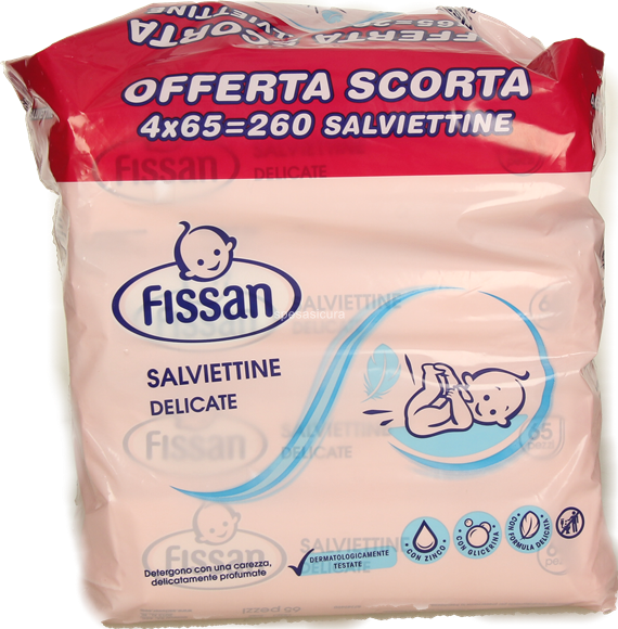 Fissan Baby Salviettine Delicate Detergenti 65 pz